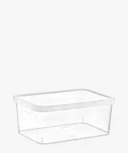 Boîte de rangement Stafi transparente avec couvercle