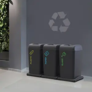 Poubelle de recyclage Soft avec support – 40 L