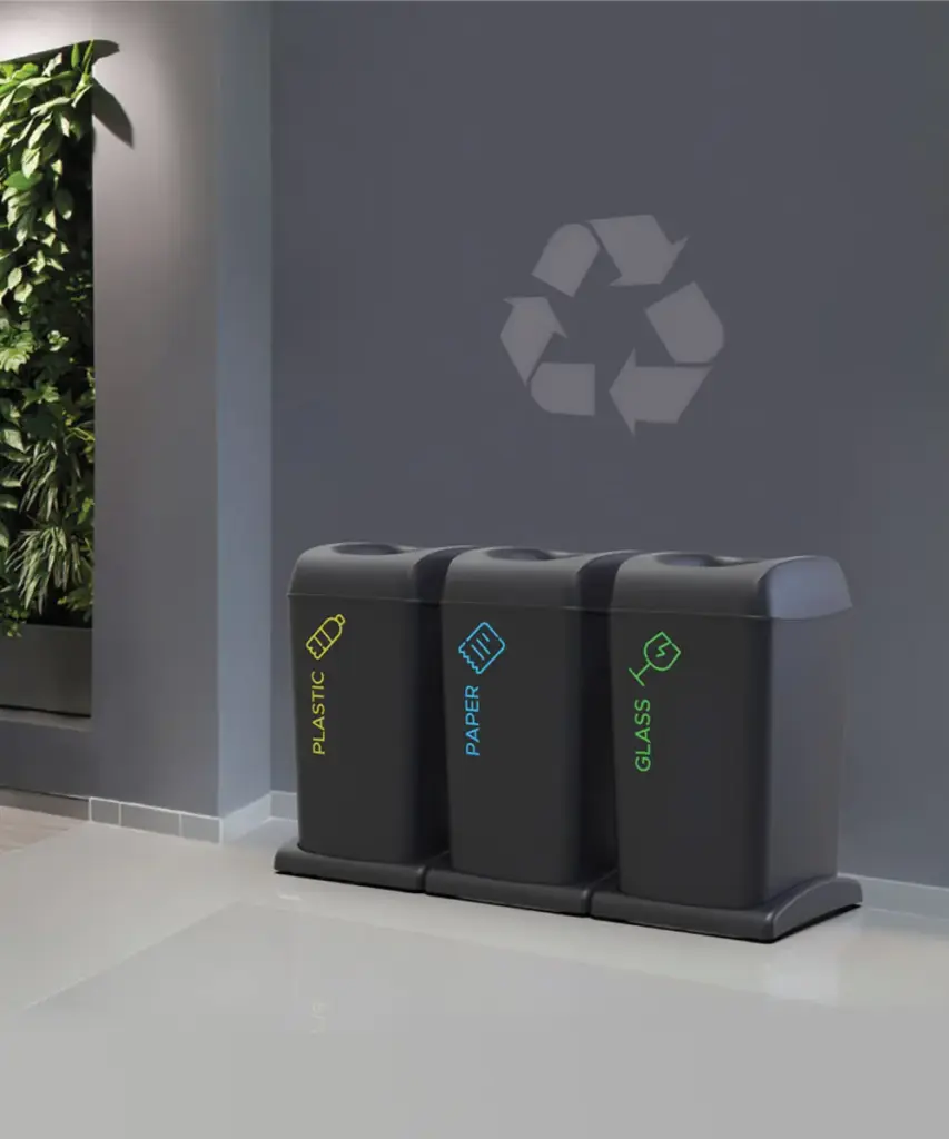 Poubelle de recyclage Soft avec support – 40 L