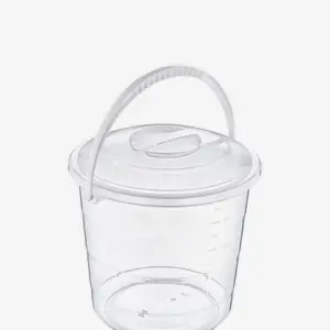 Seau transparent avec couvercle