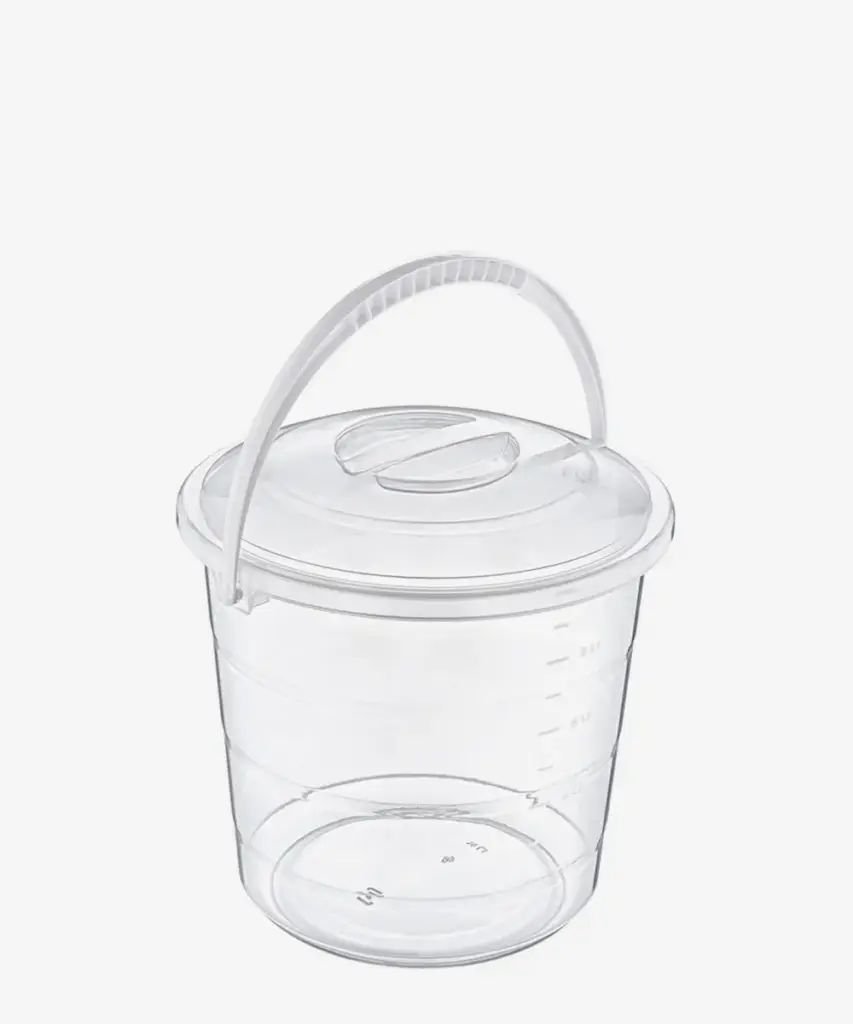 Seau transparent avec couvercle