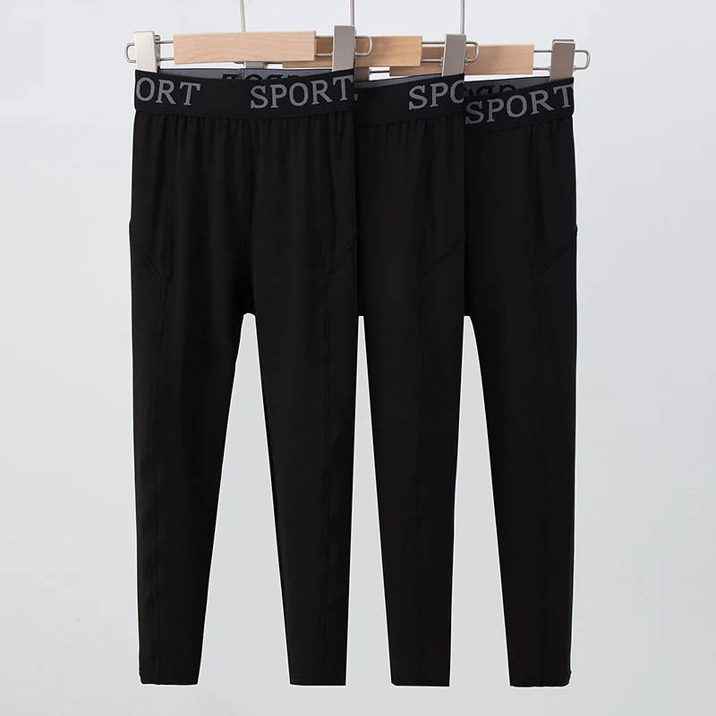 Pantalon de sport fin pour enfants, quatre saisons, multi-tailles, pour garçons et filles, idéal pour le cyclisme et la course à pied, avec taille élastique.