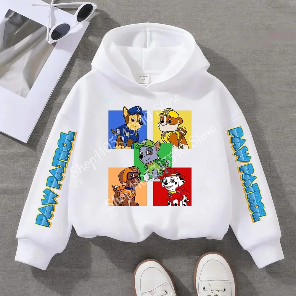 Sweat-shirt à capuche imprimé PAW Patrols Cartoon Chase Skye pour enfants, sweat-shirt à manches longues tendance, vêtements pour filles, vêtements pour garçons, cadeaux