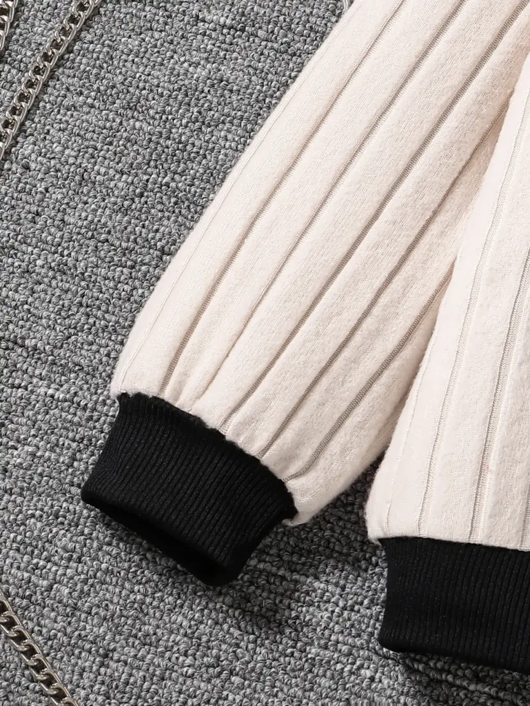 Ensemble de mode printemps-automne 2 pièces pour filles de 4 à 8 ans, comprenant un haut tricoté à col rond et un pantalon tricoté ample, idéal comme cadeau pour l'Aïd, Pâques, le carnaval, le festival du printemps ou les fêtes.
