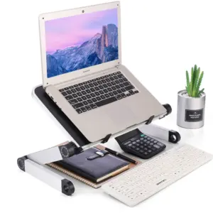 Bureau d'ordinateur Portable pliant réglable, 1 unité, pour Table de lit, refroidisseur pour ordinateur Portable, support de ventilateur, Table d'ordinateur, bureau