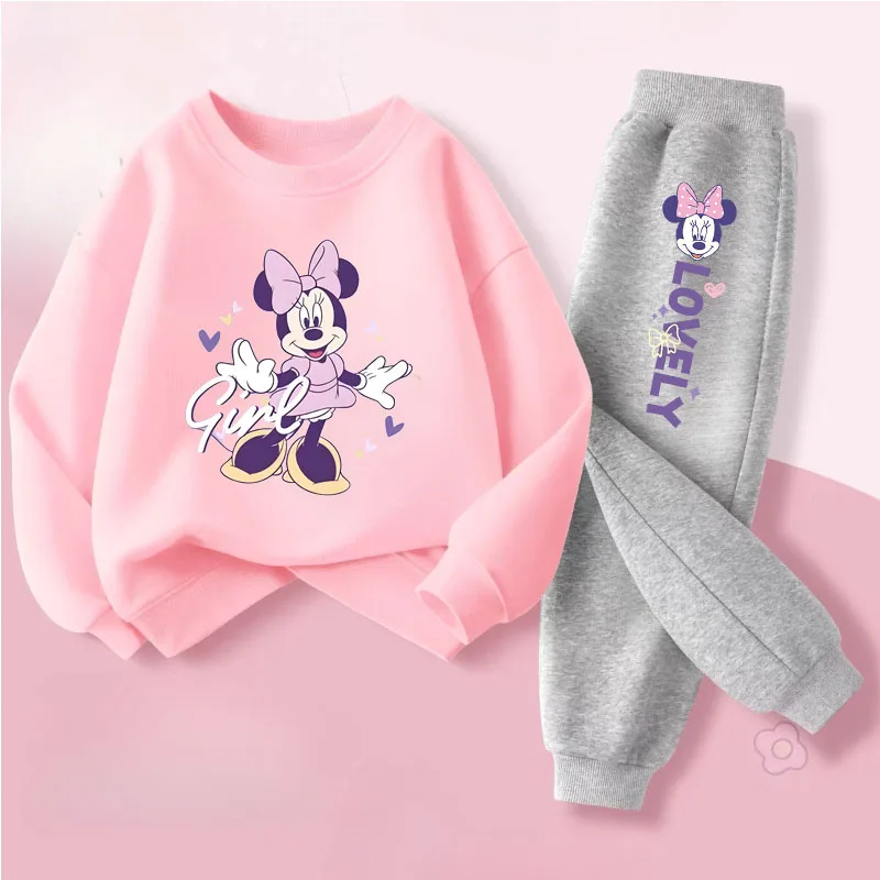 Ensemble de vêtements pour enfants, nouveau Style, sweat-shirt et pantalon à col rond pour bébés filles, ensemble deux pièces, survêtement fin et respirant, printemps automne