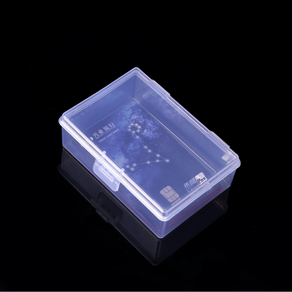 Mini boîtes rectangulaires en plastique, boîte de rangement de cartes, boîte à outils transparente pratique, étui à bijoux en perles, présentoir organisateur conteneur