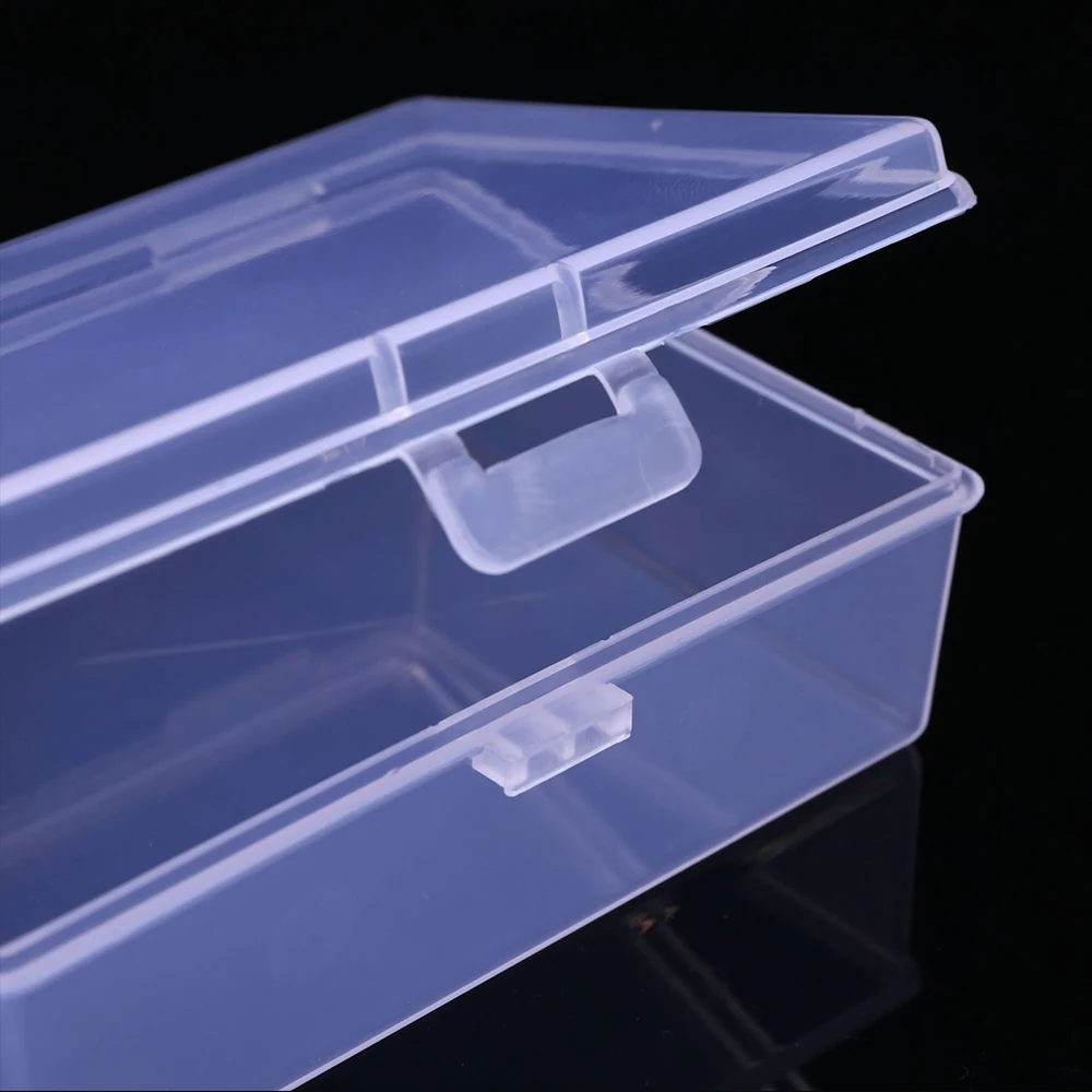 Mini boîtes rectangulaires en plastique, boîte de rangement de cartes, boîte à outils transparente pratique, étui à bijoux en perles, présentoir organisateur conteneur