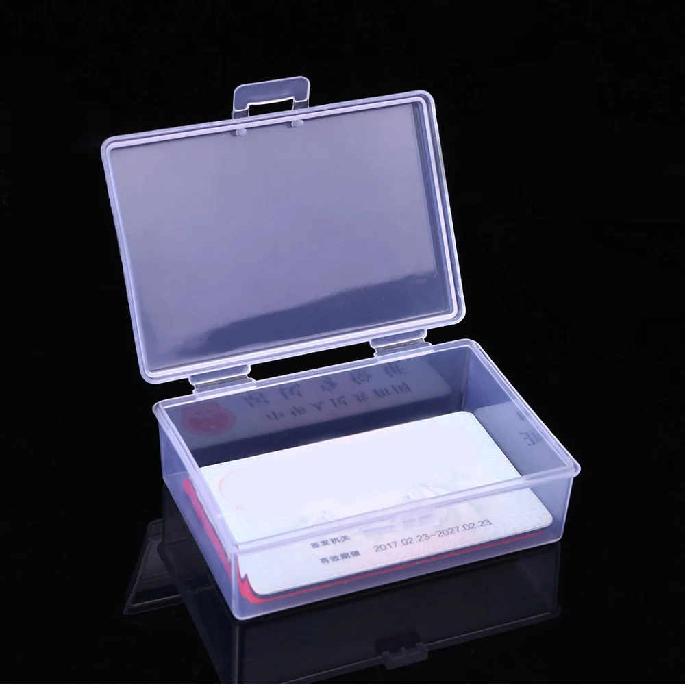 Mini boîtes rectangulaires en plastique, boîte de rangement de cartes, boîte à outils transparente pratique, étui à bijoux en perles, présentoir organisateur conteneur