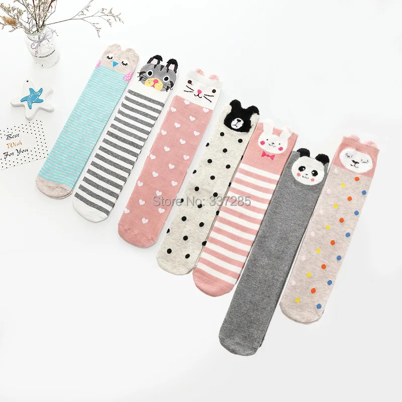 Chaussettes courtes chaudes pour bébés et enfants, adorables chaussettes montantes en coton à motifs de dessins animés pour filles, avec motifs d'animaux mignons