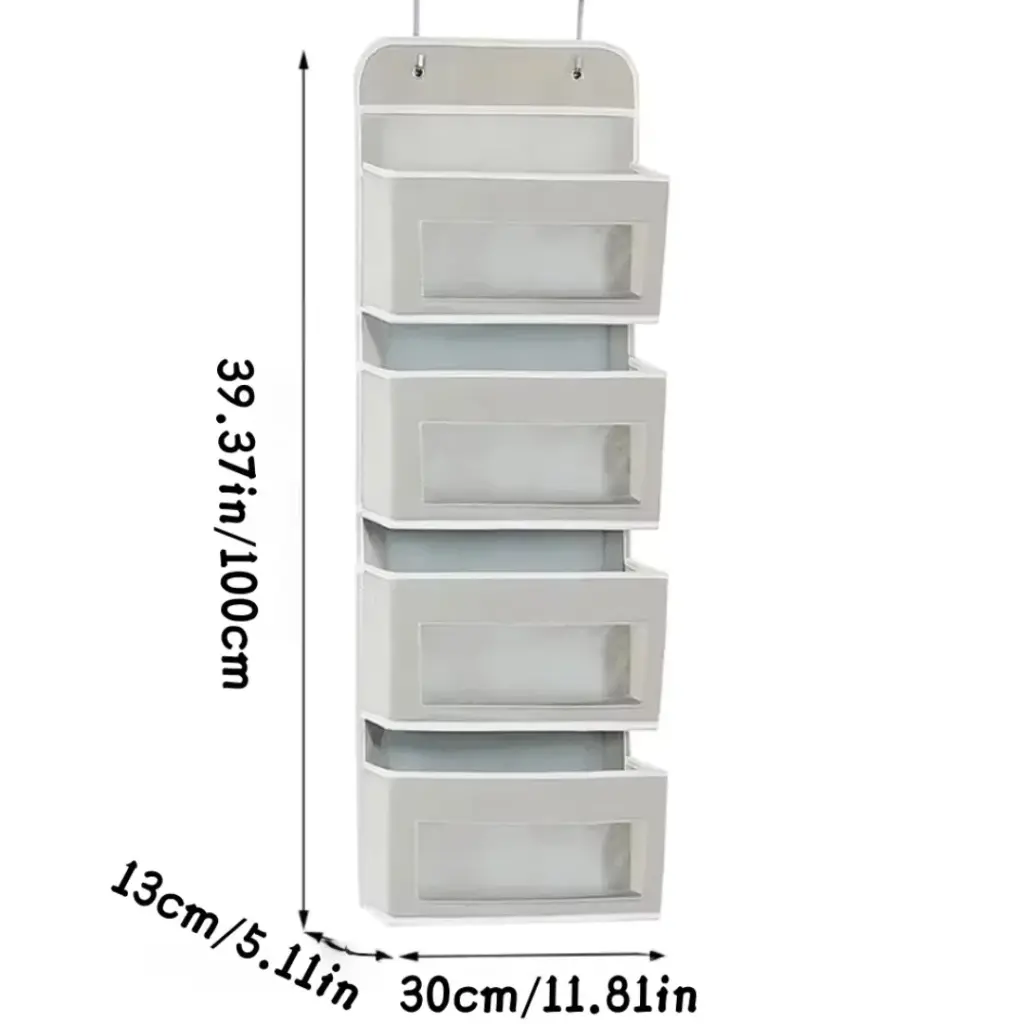    1 sac de rangement suspendu, organisateur de rangement sur porte, anti-basculement, rangement de jouets, gain de place pour la chambre à coucher, la salle de bain, le placard, l'organisation de la maison