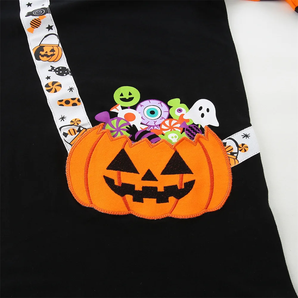 Robe de princesse d'Halloween pour filles Jumping Meters, vêtements pour tout-petits de 2 à 7 ans avec poches citrouille et fleurs, robes pour enfants