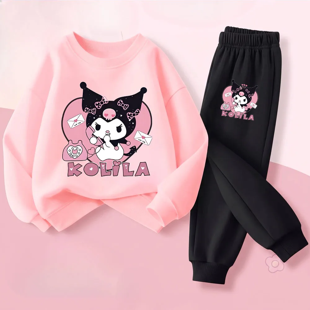 Ensembles de vêtements pour filles, sweat-shirt + pantalon long, 2 pièces, automne, survêtements pour tout-petits, nouveau style, survêtement pour enfants