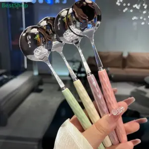 ★ ★ ★ Cuillère à café en acier inoxydable à Long manche, cuillère à café, cuillère à glace, cuillère à gâteau, vaisselle