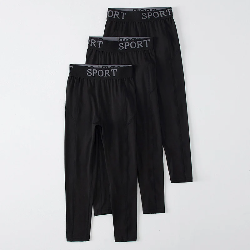 Pantalon de sport fin pour enfants, quatre saisons, multi-tailles, pour garçons et filles, idéal pour le cyclisme et la course à pied, avec taille élastique.