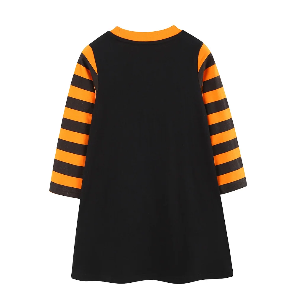Robe de princesse d'Halloween pour filles Jumping Meters, vêtements pour tout-petits de 2 à 7 ans avec poches citrouille et fleurs, robes pour enfants