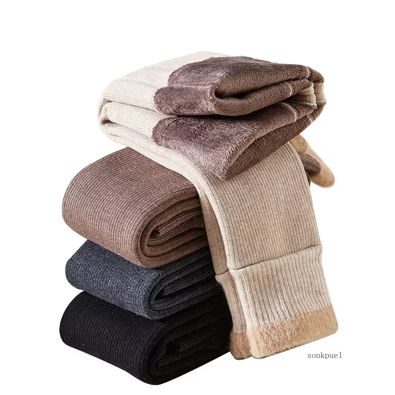 Pantalon pour bébé fille, collection automne-hiver 2027, leggings chauds en coton, pantalon en velours pour enfants, pantalon uni, vêtements pour enfants, style coréen.