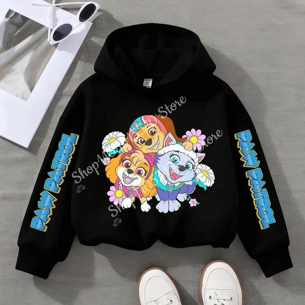 Sweat-shirt à capuche imprimé PAW Patrols Cartoon Chase Skye pour enfants, sweat-shirt à manches longues tendance, vêtements pour filles, vêtements pour garçons, cadeaux