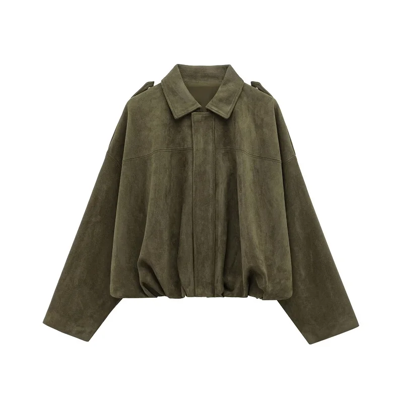 MUJER Zip Bomber vestes pour femmes daim varsity vestes femmes manteaux surdimensionné veste femme vêtements d'extérieur doux décontracté femmes veste