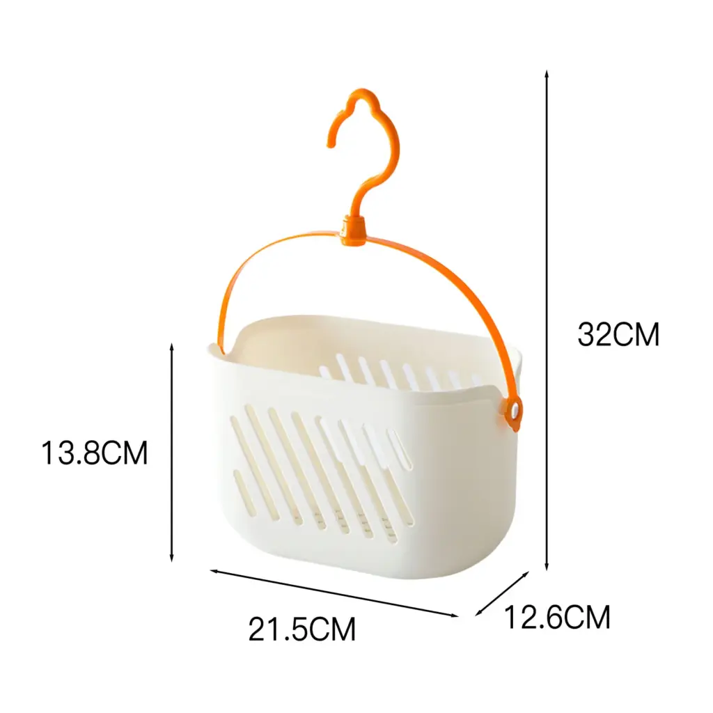 Plastique suspendu douche toilette bain cuisine paniers baignoire coin organisateur dortoir fourre-tout crochets support suspendu panier de rangement avec crochet