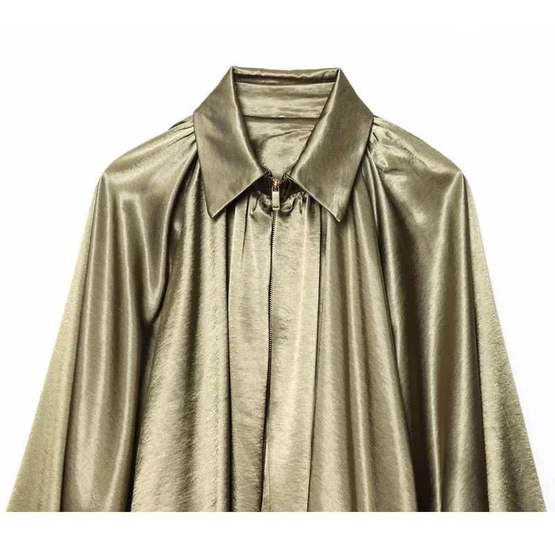 MUJER froncé Bomber vestes pour femmes gonflé surdimensionné veste femme manteaux d'été Demi-saison veste pour femmes nouveau dans les vêtements d'extérieur