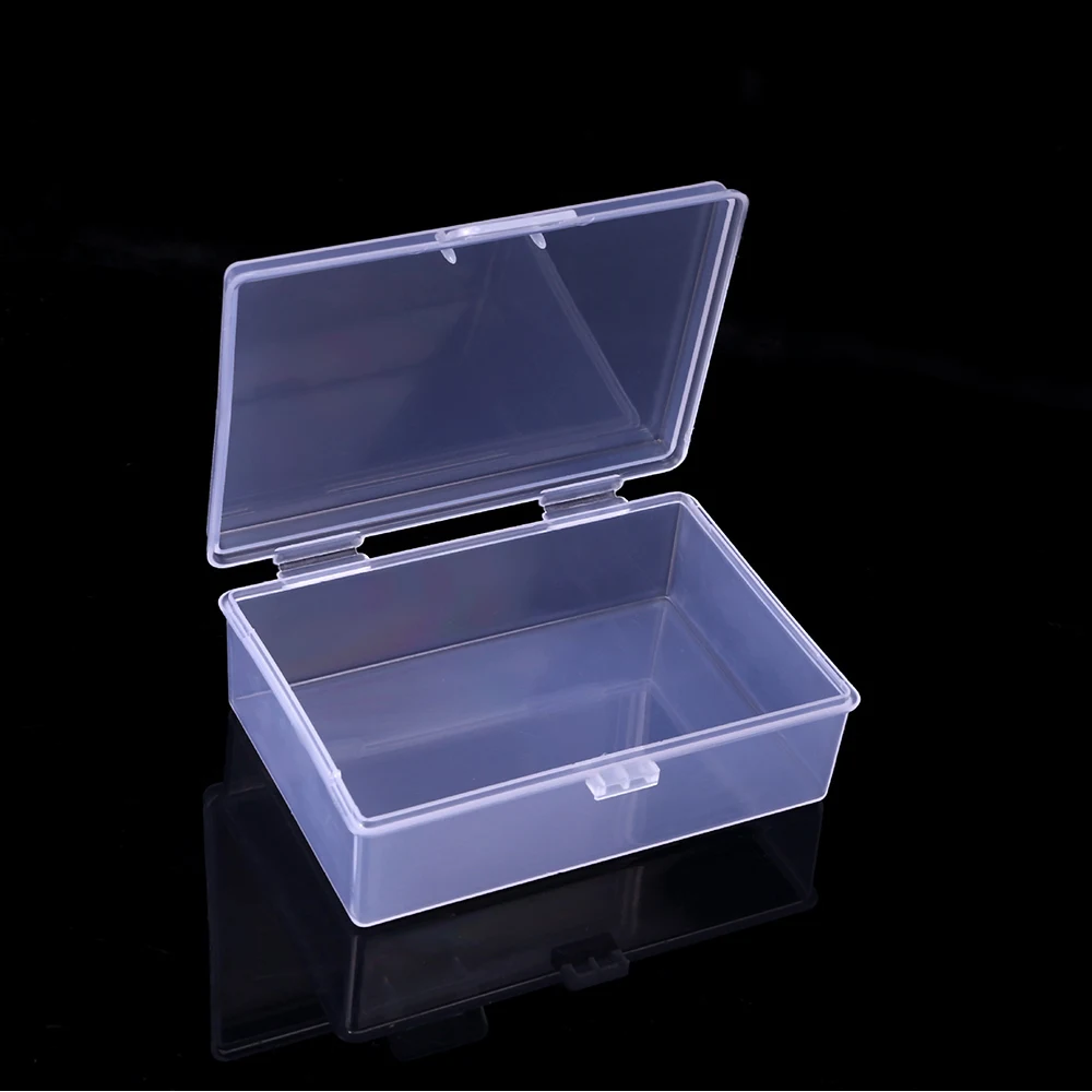 Mini boîtes rectangulaires en plastique, boîte de rangement de cartes, boîte à outils transparente pratique, étui à bijoux en perles, présentoir organisateur conteneur