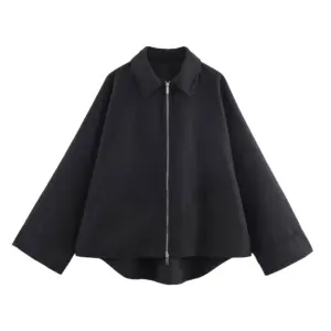 Veste mixte à fermeture éclair pour femme, vêtement d'automne, design de style européen et américain, à la mode, industrie lourde, nouvelle collection