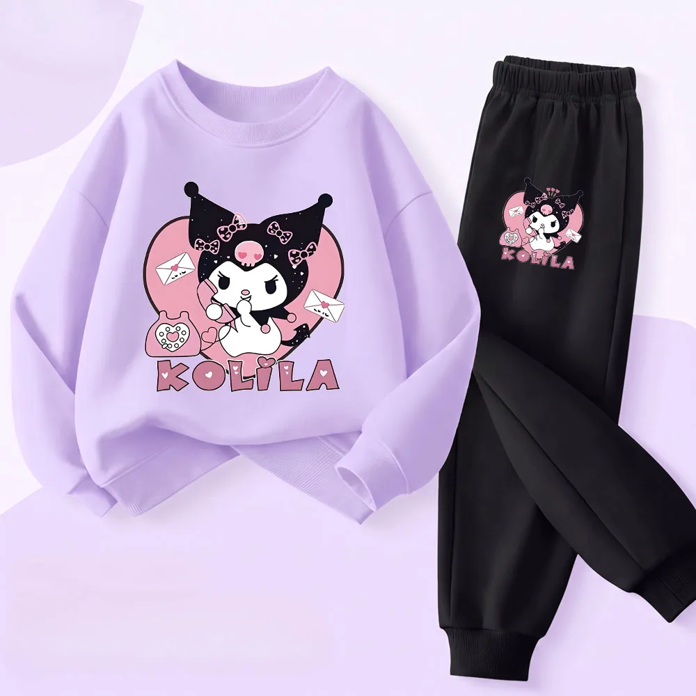 Ensembles de vêtements pour filles, sweat-shirt + pantalon long, 2 pièces, automne, survêtements pour tout-petits, nouveau style, survêtement pour enfants