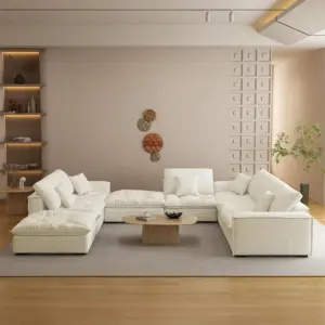 Canapé PYH moderne et minimaliste pour salon, double face, adapté aux appartements grands et petits, entièrement amovible et lavable