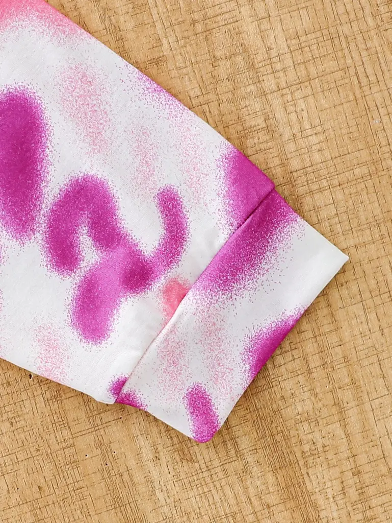 Ensemble deux pièces tie-dye pour filles, haut à manches longues rose et violet dégradé avec imprimé « Mama Is My Bestie » et pantalon à taille élastique douce