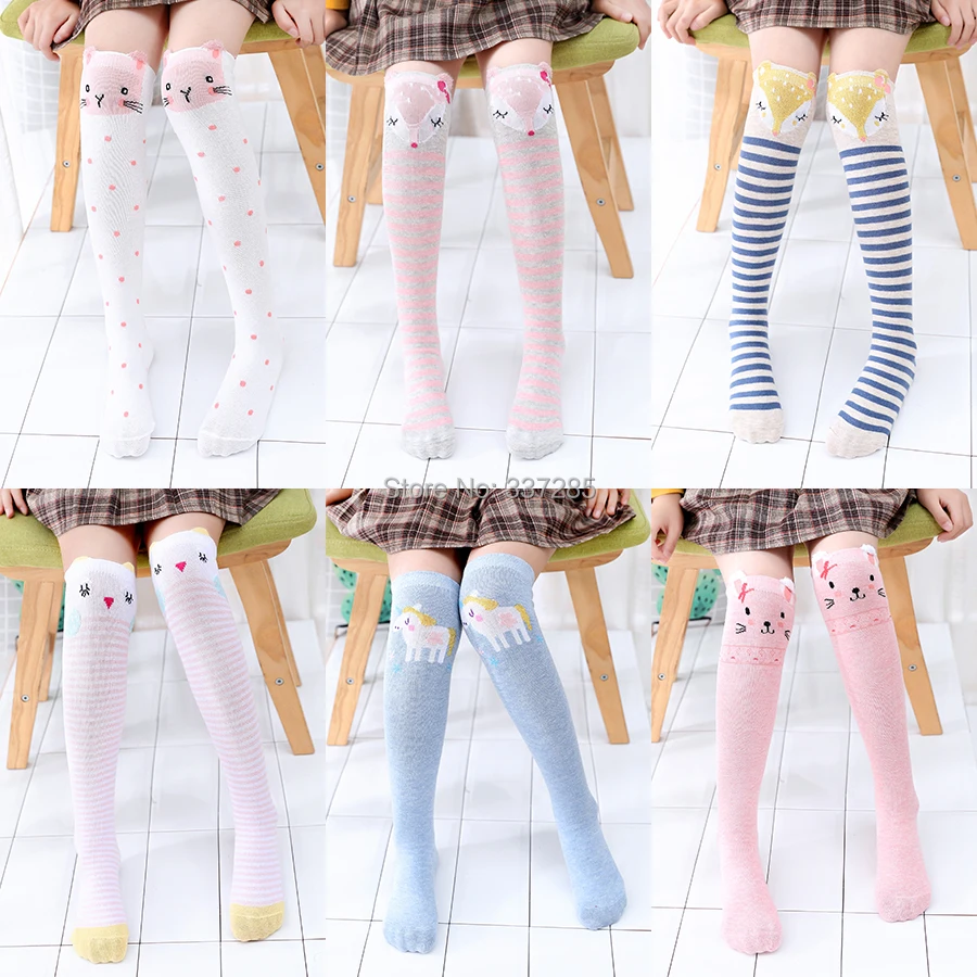 Chaussettes courtes chaudes pour bébés et enfants, adorables chaussettes montantes en coton à motifs de dessins animés pour filles, avec motifs d'animaux mignons