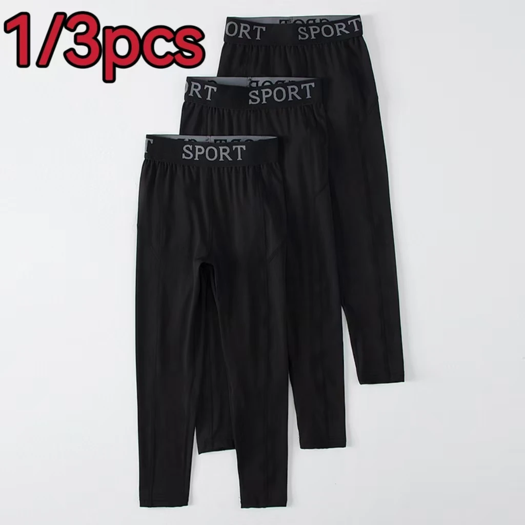 Pantalon de sport fin pour enfants, quatre saisons, multi-tailles, pour garçons et filles, idéal pour le cyclisme et la course à pied, avec taille élastique.