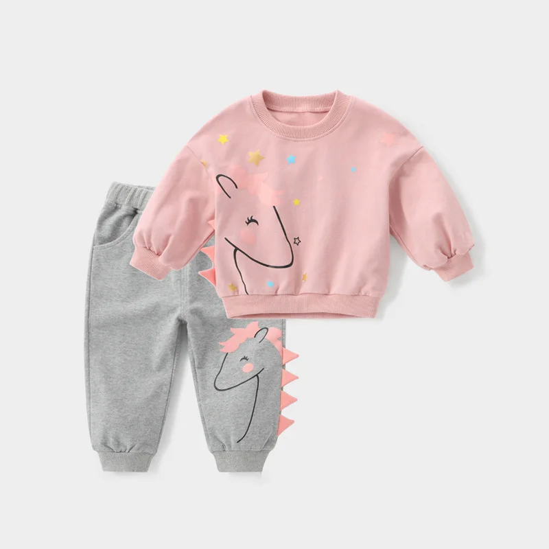 Nouveau printemps automne bébé filles vêtements costume enfants mignon T-Shirt pantalon 2 pièces/ensembles enfant en bas âge vêtements de sport infantile enfants survêtements