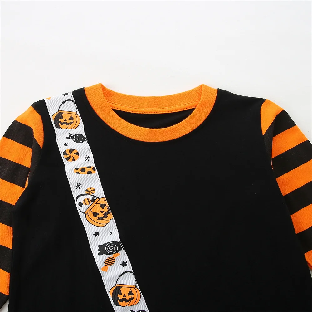 Robe de princesse d'Halloween pour filles Jumping Meters, vêtements pour tout-petits de 2 à 7 ans avec poches citrouille et fleurs, robes pour enfants