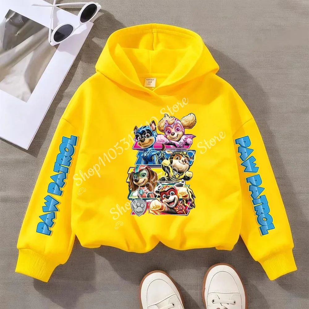 Sweat-shirt à capuche imprimé PAW Patrols Cartoon Chase Skye pour enfants, sweat-shirt à manches longues tendance, vêtements pour filles, vêtements pour garçons, cadeaux