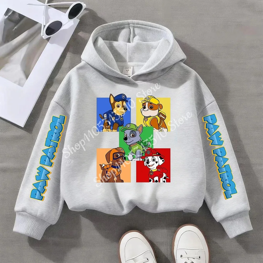 Sweat-shirt à capuche imprimé PAW Patrols Cartoon Chase Skye pour enfants, sweat-shirt à manches longues tendance, vêtements pour filles, vêtements pour garçons, cadeaux